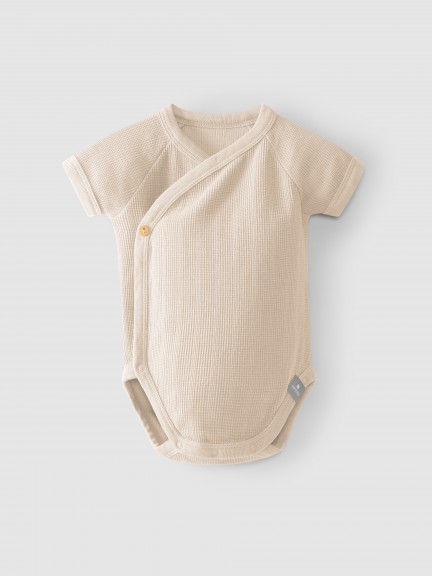 Bodysuit crossover textured jersey