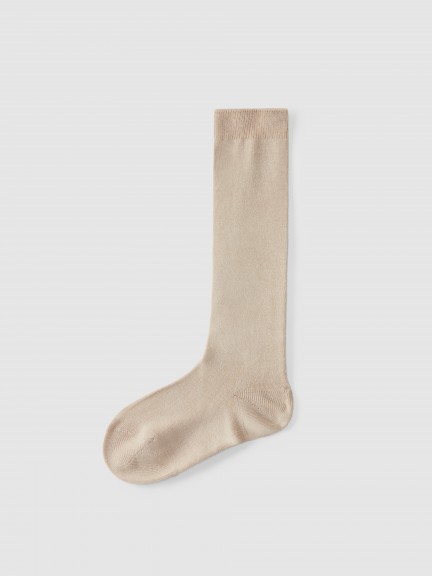 Plain stitch basic knee high socks Cndor